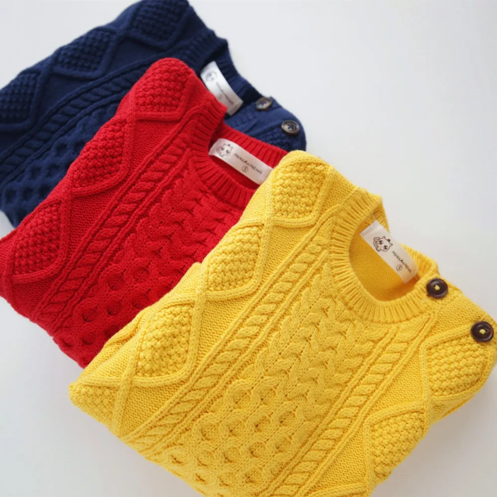 High Quality Kids Boys Girls Baby Sweatshirt Cable Knit Child Pullover Sweater Knitted Children's Winter Sweater, Yellow blue red
High Quality Kids Boys Girls Baby Sweatshirt Cable Knit Child Pullover Sweater Knitted Children's Winter Sweater, Yellow blue red