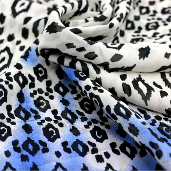 leopard print silk chiffon fabric