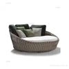 Nordic high-grade PE rope New style lounge chair wicker rattan round beach day beds