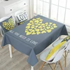 chinese supplier heart pattern digital printing linen cotton design table cloth