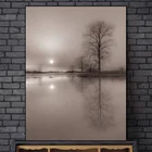 Top selling painting wall art landscape moon wall art canvas modern painting print