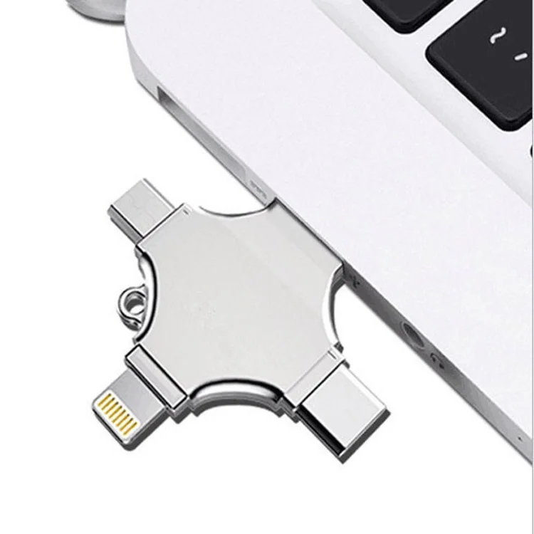 4 in 1 Type-c Pendrive USB Flash Drive Memory Stick For iPhone/Android/PC
4 in 1 Type-c Pendrive USB Flash Drive Memory Stick For iPhone/Android/PC
