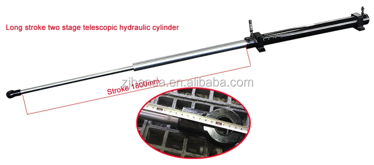 HANLiDA manufacturing single acting 3 stages telescopic hydraulic lift cylinder