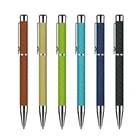New fashion atmosphere PU barrel luxury ballpoint pen with high quality for business office and gift use pen