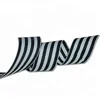 Custom Wholesale black and white striped ribbon