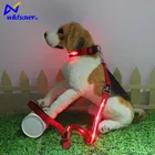 Wholesale safety led leash rope belt flashing harness led dog leash