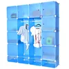 Modern DIY Plastic Bedroom Clothing Wardrobe Armoire With Pure Color