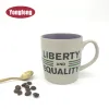 Factory Supply Stoneware Ceramic Cup Coloured Glaze Coffee cup Advertising Cup With Customized Logo