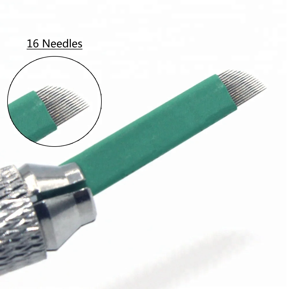 

New 0.18mm nano16 pin microblading needles blades Tebori Flex