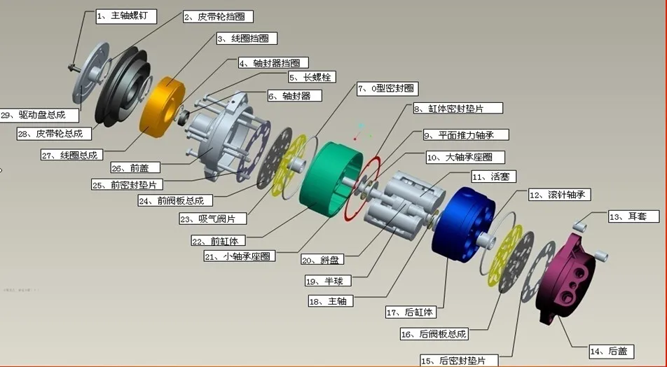 Auto Ac Compressor For Sgmw Rongguang Atc086as Atc Air Conditioning