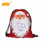 cheap best selling christmas polyester drawstring bag candy bag