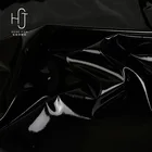 the 4 way stretch PU finishing black Mirror patent and clothing leather fabric