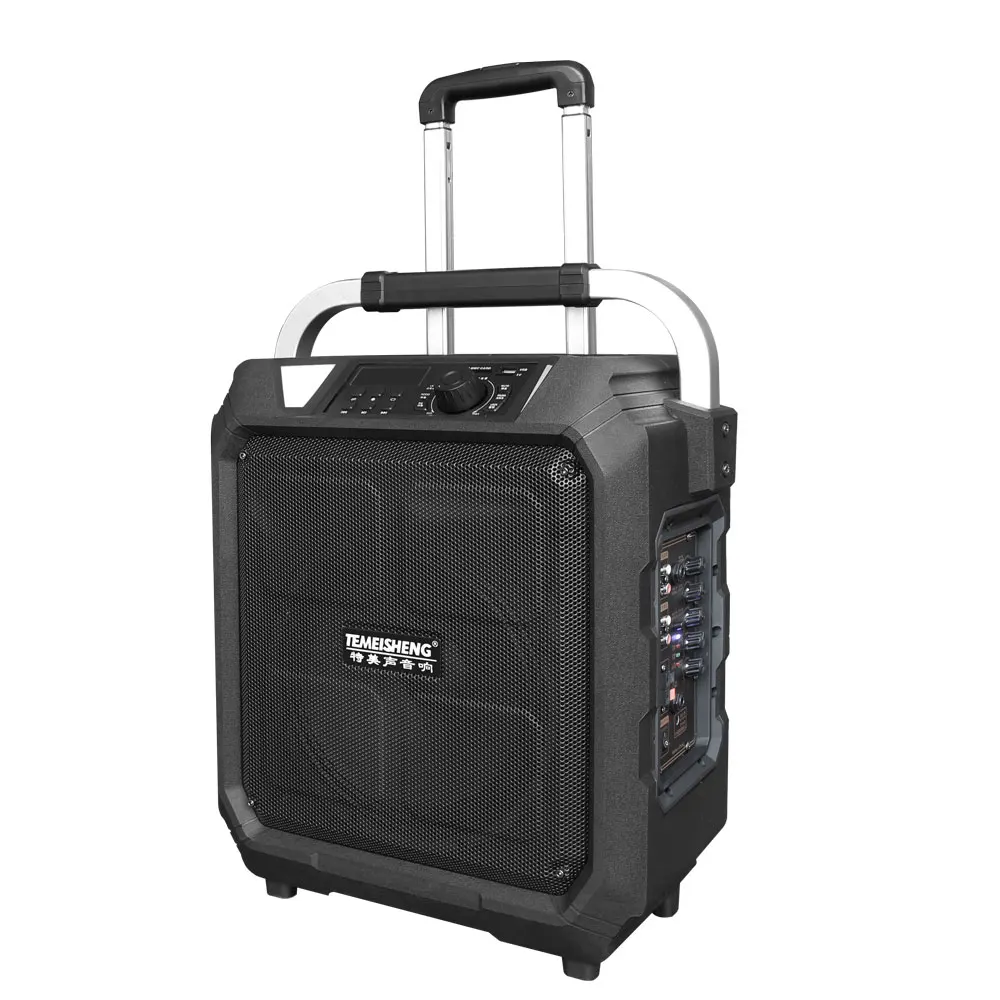 professional 10 inch outdoor active durable amplifier speaker with telescoping handle - ANKUX.COM