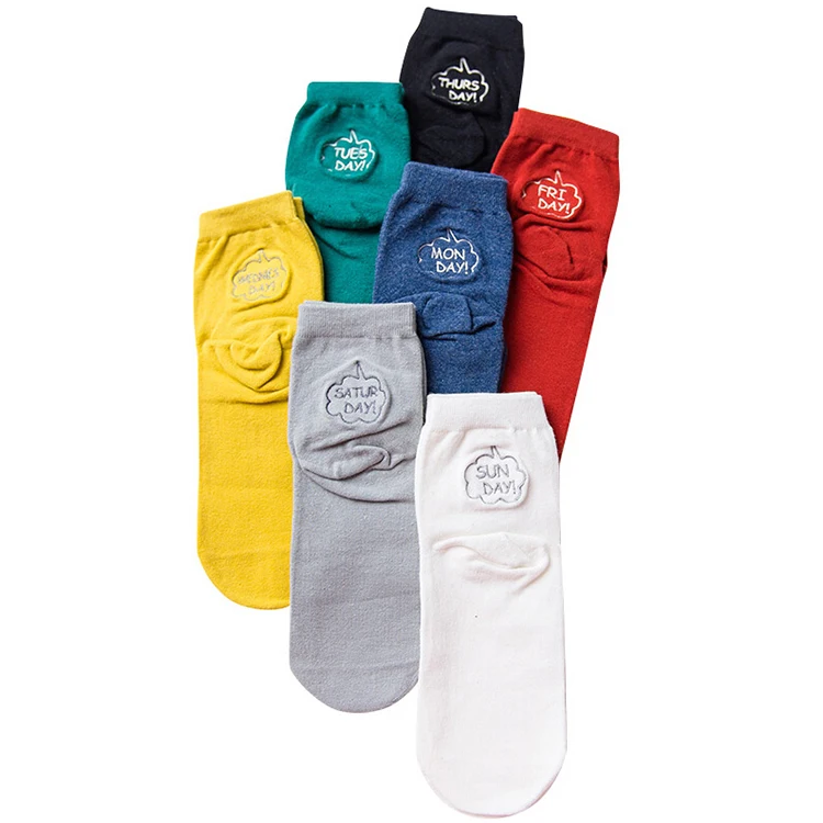 Novelty Daily Casual Cotton Socks 7 Days of Week Socks for Women Comfortable Daily Ankle Sock 7 Pairs Gift box package, Black,brown,navy,beige,dark gray,silver,dark blue
Novelty Daily Casual Cotton Socks 7 Days of Week Socks for Women Comfortable Daily Ankle Sock 7 Pairs Gift box package, Black,brown,navy,beige,dark gray,silver,dark blue