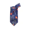 Originality Mill Necktie Logo Custom Print Tie Blue 100% Silk Handmade Basketball Ties