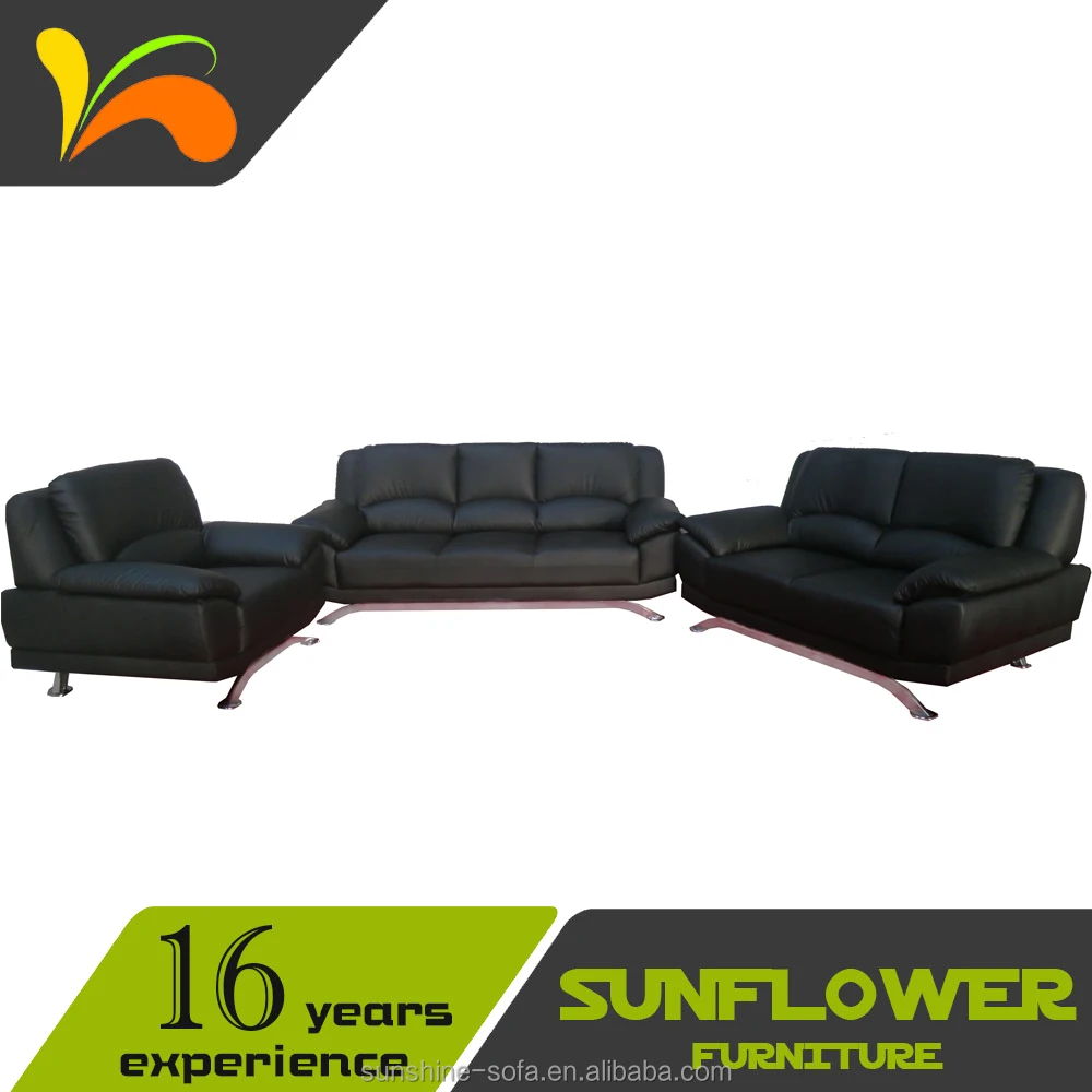 2016 New Design Black PU Sofa
