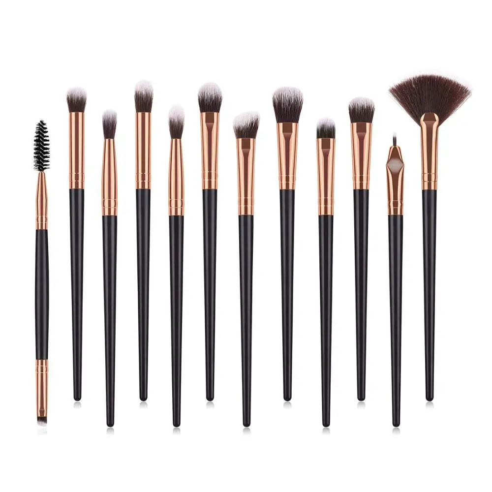 12pcs Eye Brush Makeup Brush Set Black Color with Fan Brush 
12pcs Eye Brush Makeup Brush Set Black Color with Fan Brush