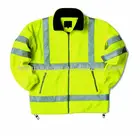 Yellow workwear winter high visibility jackets for men