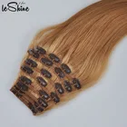 Human Hair Clip In Extensions Can Make YourHairLabels And Packaging Top Sale High Quality