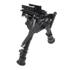 HY Adjustable Spring Return 6-9 Inches Tactical Rifle Bipod Air Gun Accessories with Adapter Riflescope Mount Hunting