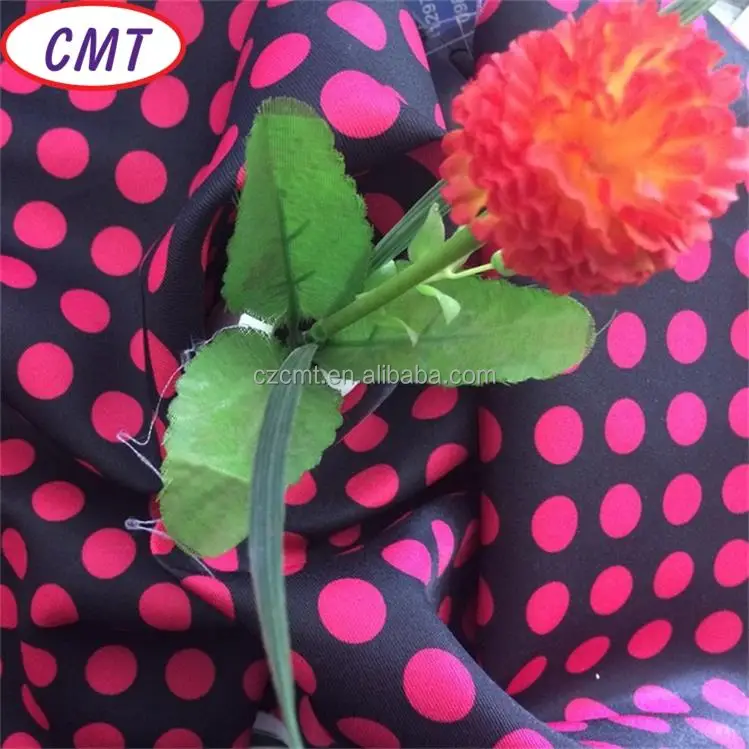 Changzhou Cement dot printed 210D 100% polyester taffeta fabric for wallet