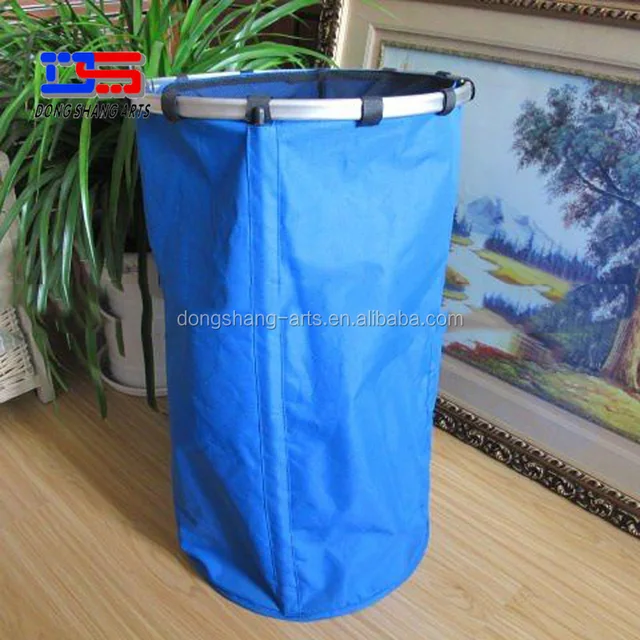 blue laundry hamper basket