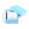 Sky blue printed watch rigid paper box