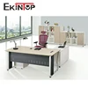 L shape top design office table metal office desk