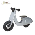 10" Scooter Solar Enegie Silver Wooden Running Bike for Kids Training Balance bicycle