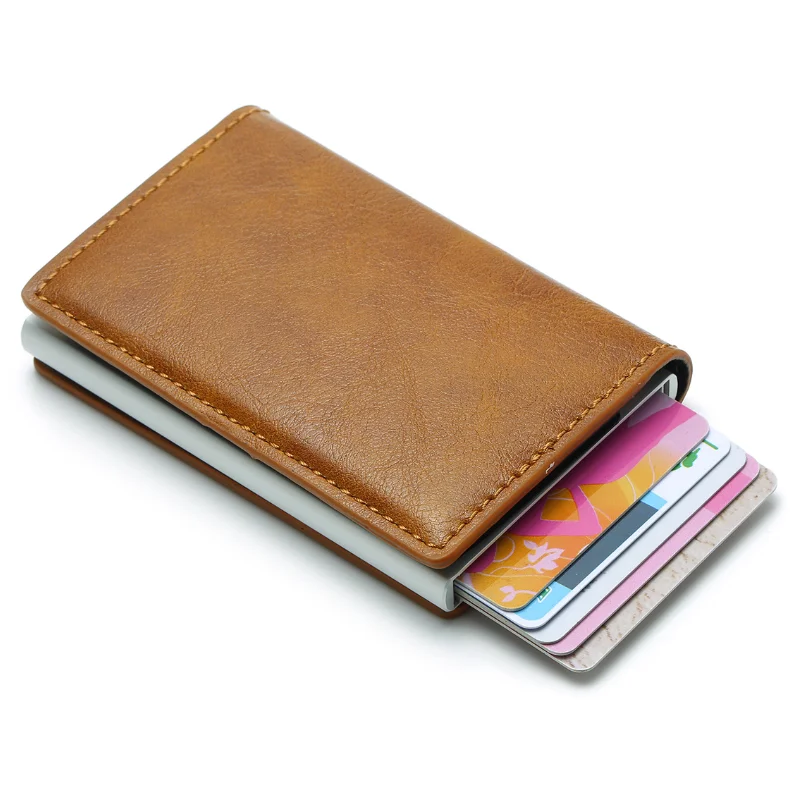 Drop Shipping RFID Blocking Aluminum Alloy Credit Cards Holder Pouch Box With PU Leather Wallet European Style For Gifts, Yellow, black, royalblue, coffee brown, wine red
Drop Shipping RFID Blocking Aluminum Alloy Credit Cards Holder Pouch Box With PU Leather Wallet European Style For Gifts, Yellow, black, royalblue, coffee brown, wine red