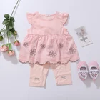 party wear dresses for kids girls baby toddler clothing set 100% cotton kids clothes