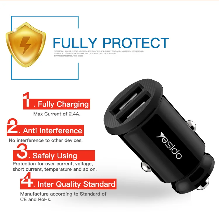 Chargeur de voiture double usb en gros, chargeur de téléphone de voiture - ANKUX Tech Co., Ltd