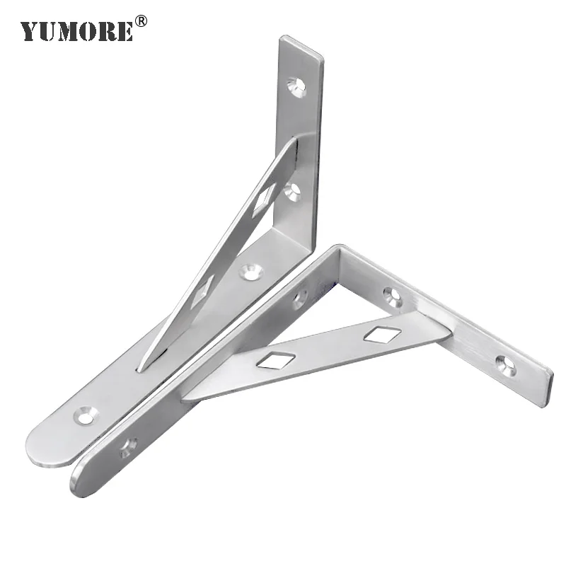 Stainless steel metal triangle supporting fixed wall mounting hanging shelf brackets