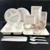 eco-friendly disposable food packaging children kids dinnerware set fancy sugarcane bagasse biodegradable tableware