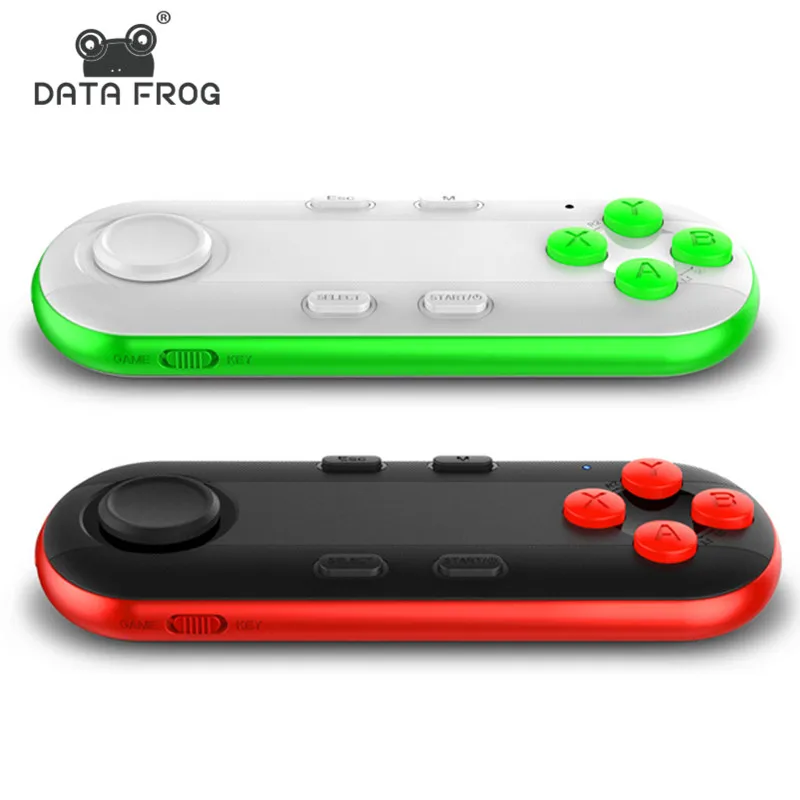 

Data Frog Wireless BT Gamepad VR Remote Mini BT Game Controller Joystick For IPhone IOS Android Gamepad For PC VR, White and black