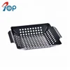 Customize Non-stick stainless steel BBQ grill basket fruit vegetable basket