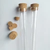 HUAMEI LAB clear glass test tube with wooden cork with optional caps