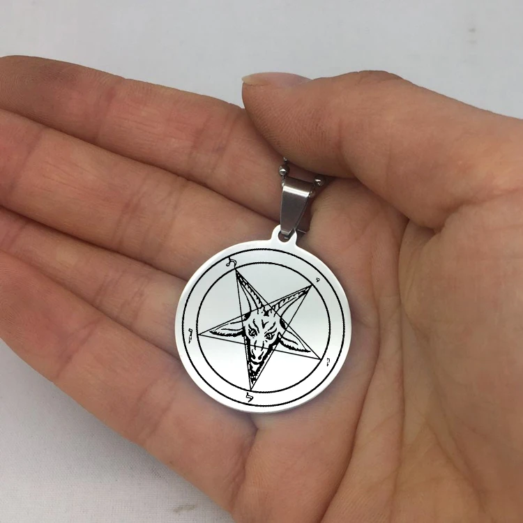 New Design Handmade Sigil of Baphomet Pentagram Pendant Stainless Steel Necklace YP6714
New Design Handmade Sigil of Baphomet Pentagram Pendant Stainless Steel Necklace YP6714