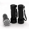 Aluminium Invisible Blacklight Detection Ink Marker 21 LED UV Ultra Violet Mini Portable Flashlight Torch Light