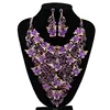 2017 fashionable jewelry sets,purple stone 24k gold plated jewelry gold for party wedding