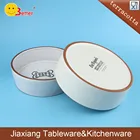 Round shape Ceramic Pet feeding Bowls with Decal