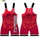 cheap custom sublimated pink wrestling singlets