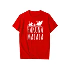 Cotton T-Shirts HAKUNA MATATA Men's Big Size T Shirts Short Sleeve Slim Fit Fashion Tops & Tees Male Clothing