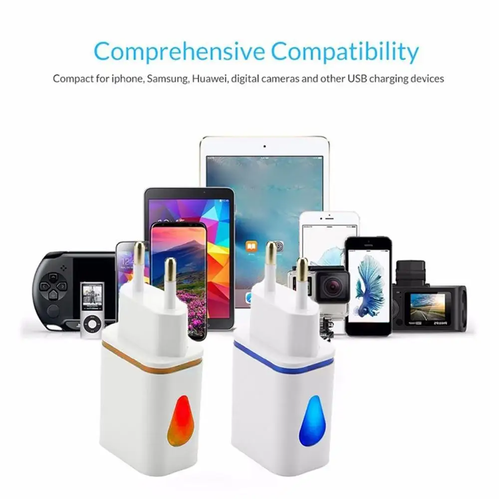 Dual USB Cell Mobile Phone Charger 5V2.1A/1A EU US Plug Wall Power Adapter for iPhone for Samsung for HTC Cell Phones 2Ports
Dual USB Cell Mobile Phone Charger 5V2.1A/1A EU US Plug Wall Power Adapter for iPhone for Samsung for HTC Cell Phones 2Ports