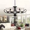 China new product big traditional art glass black iron chandelier for restaurants ETL800017