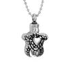 N0037 Stainless Steel Necklace Women, Fashion Sea Turtle Shape Bottle Pendant Necklaces