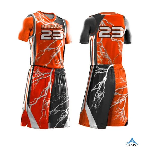 sublimation printing custom fashion basketball jersey uniform design