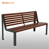 Arlau street wooden bench with back bench with roof