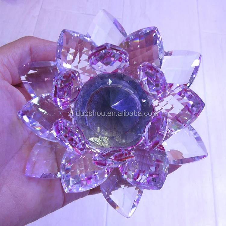glitta crystal craft glass lotus for religious gift, crystal