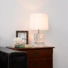 Clear Prism Table Lights Corner Column Crystal Table Lamp for Hotel Living Room Bedside High End Lamps